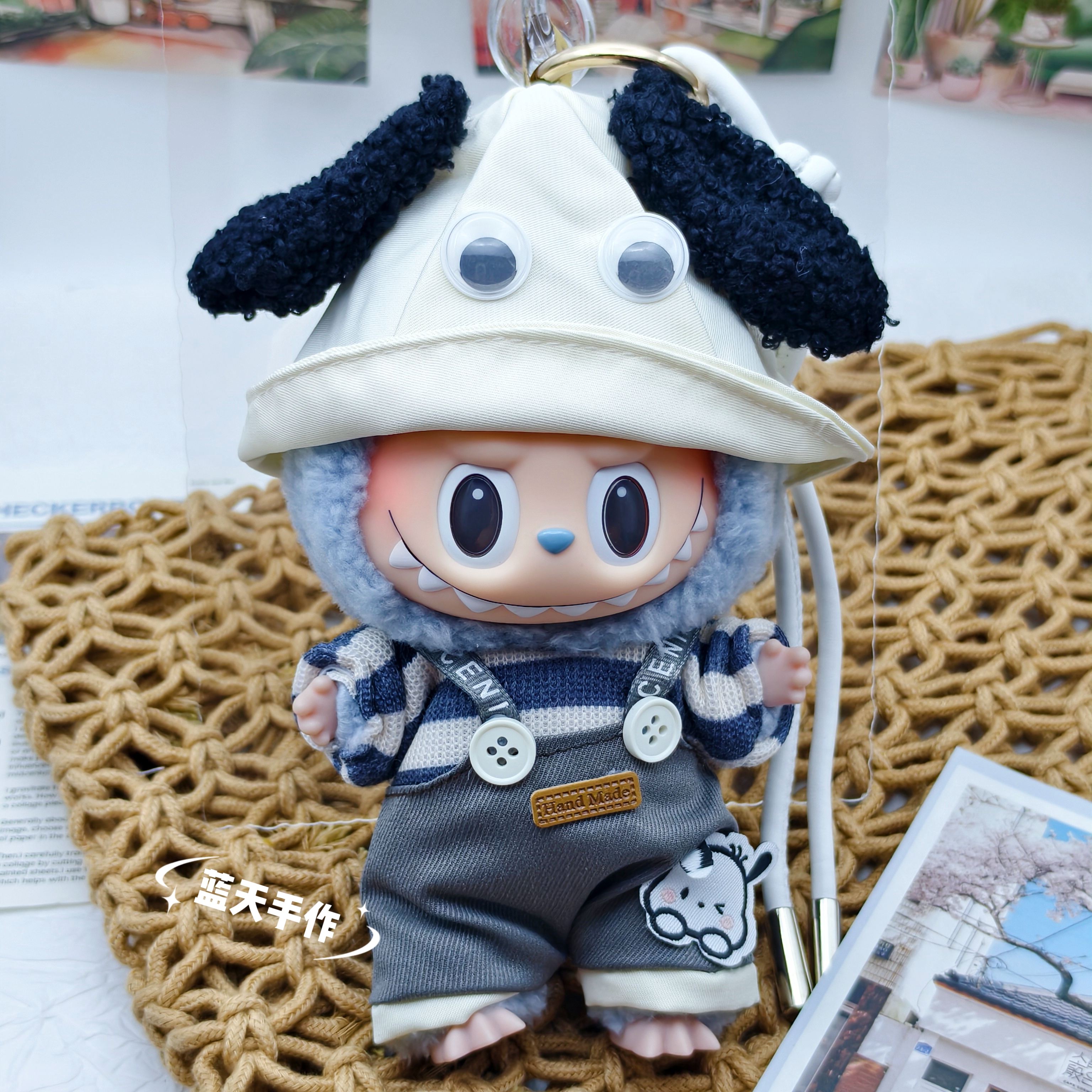 Pop Mart Labubu vinyl Labubu doll, toy schoolbag, backpack, small pendant, high-end plush toy