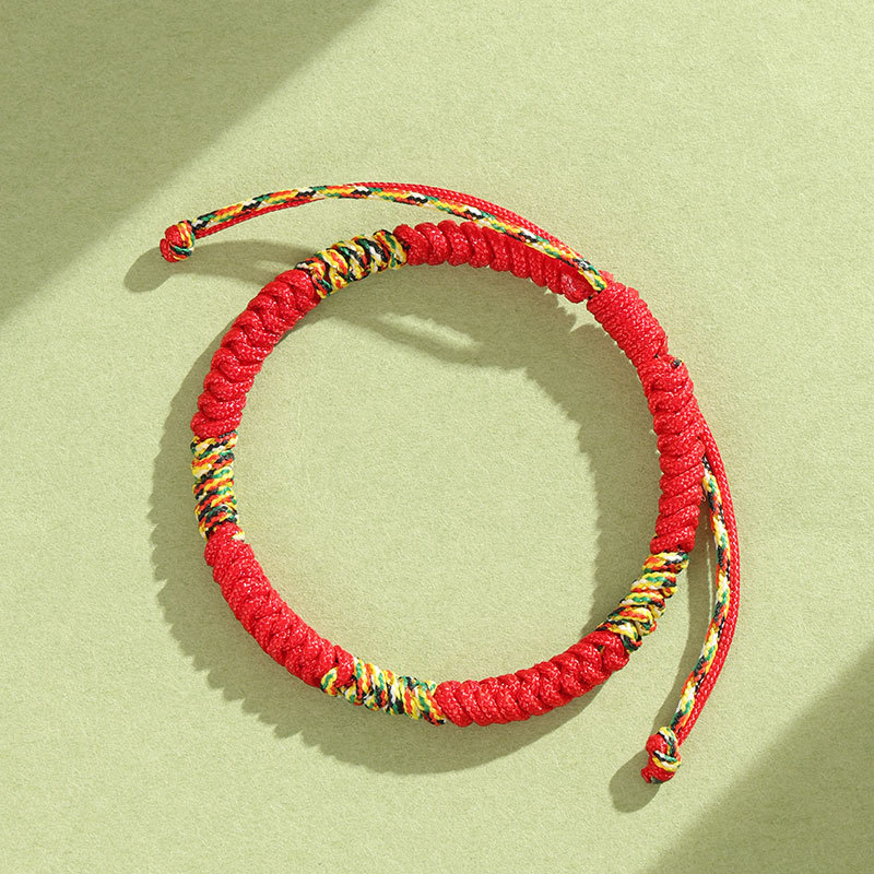 [Buy one, get three]Red string bracelet with ethnic style, Tibetan Vajra knot