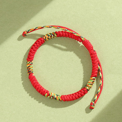 [Buy one, get three]Red string bracelet with ethnic style, Tibetan Vajra knot