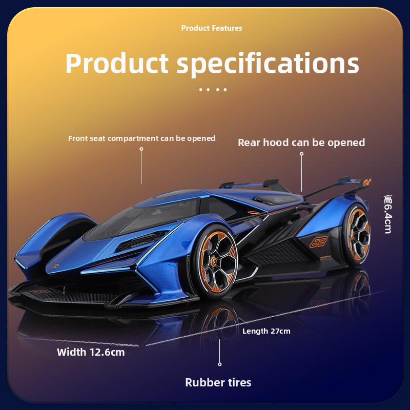 Maisto 1:18 Simulation Alloy Car Model Lamborghini V12VGT Concept Sports Car Model Toy