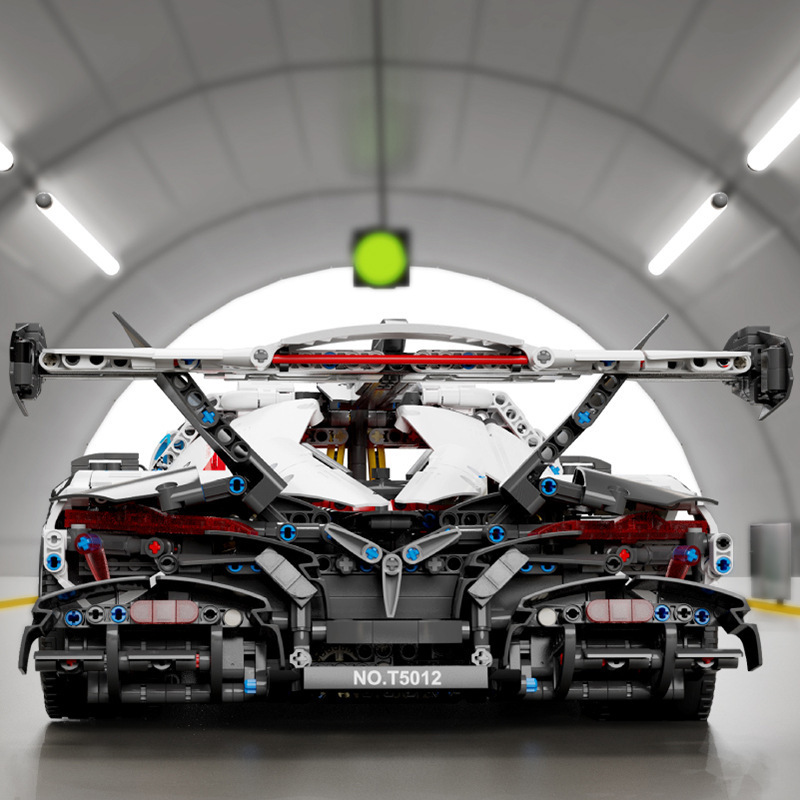 Tiegole T5012A-C Apollo Purple Electroplated Version Assembled Remote Control Sports Car Model Decoration Small Particle Building Blocks