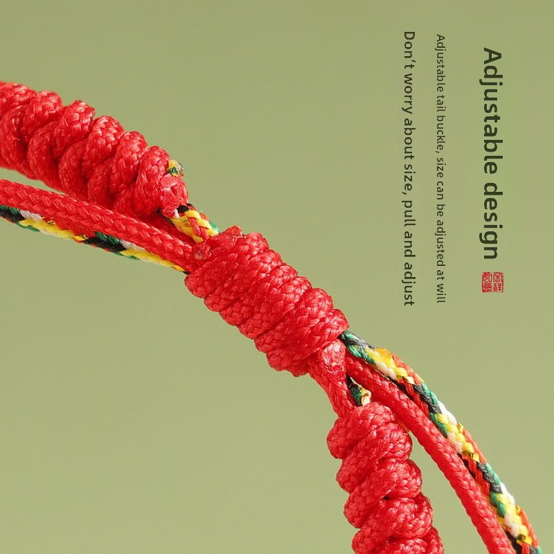 [Buy one, get three]Red string bracelet with ethnic style, Tibetan Vajra knot