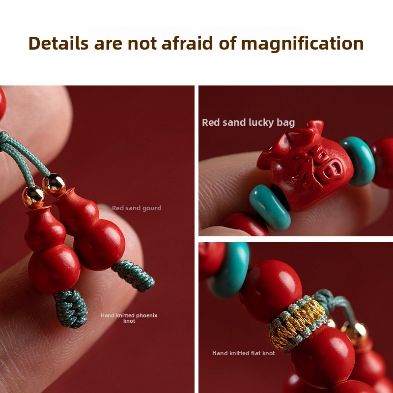 Cinnabar Gourd Bracelet Zodiac Year Ornament