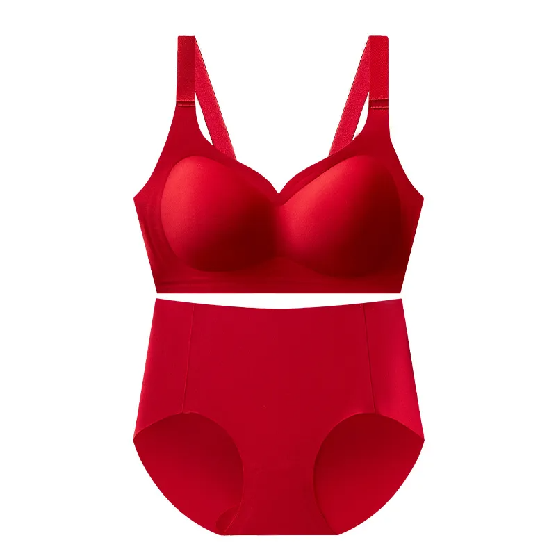 Bright Red Women's Seamless Underwear Set for Birth Year