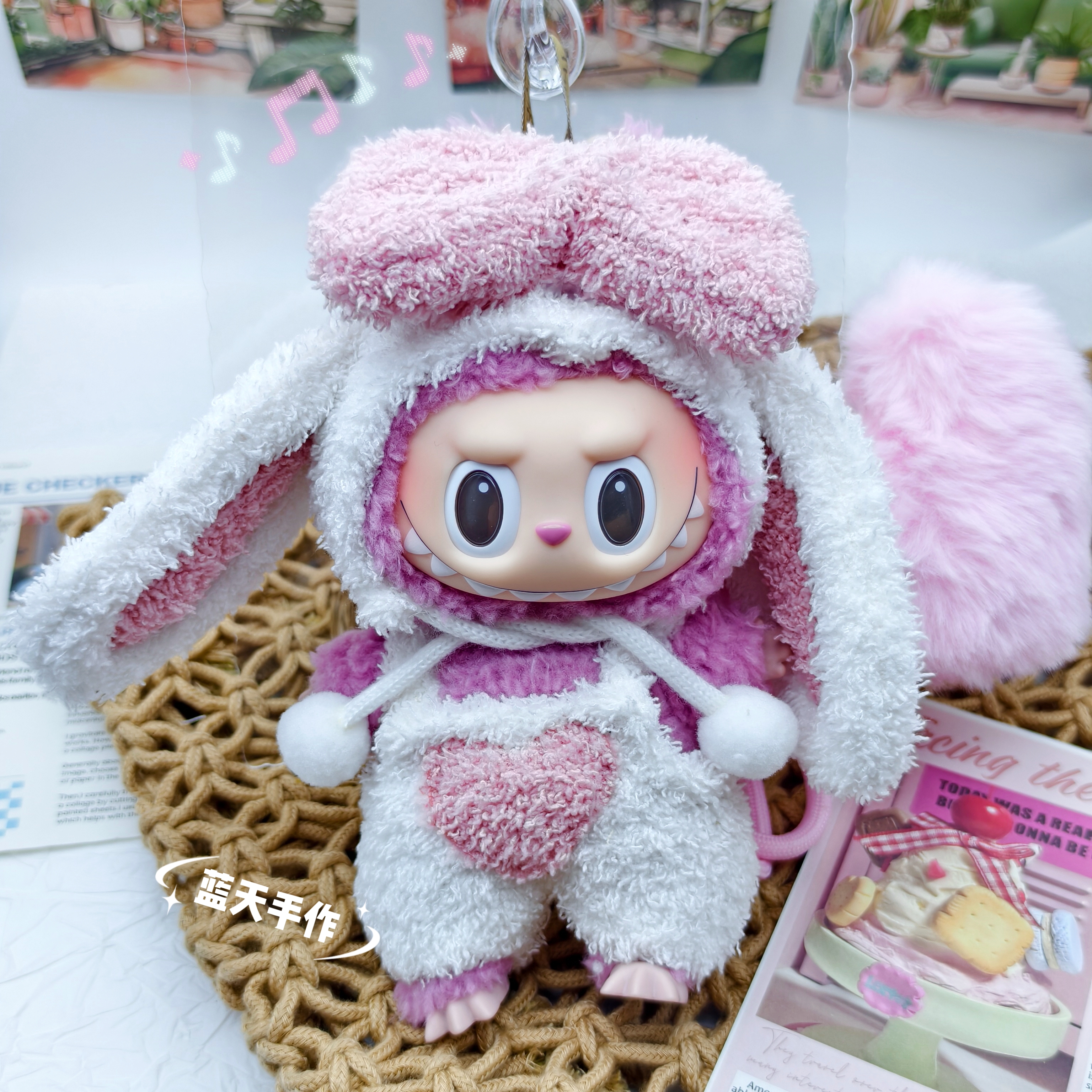 Pop Mart Labubu vinyl Labubu doll, toy schoolbag, backpack, small pendant, high-end plush toy