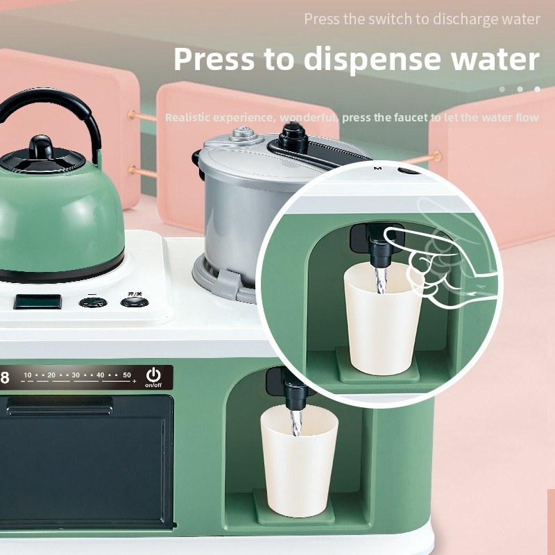 Children's pretend play kitchen toys, simulated kitchen utensils, rice cookers, cooking sets, parent-child interaction, baby gifts, children's gifts