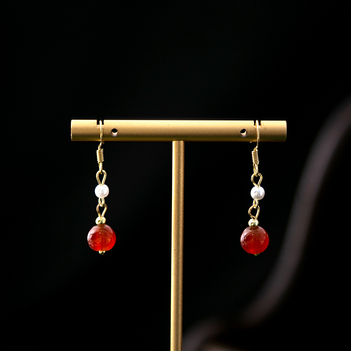Ancient Style Red Chinese Earrings