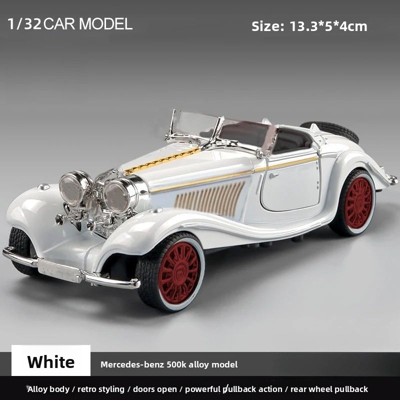 Regular Style Simulated Mercedes-Benz 500K Alloy Car Model, Children's Toy Car, Boys' Vintage Car, Small Car Model for Collection