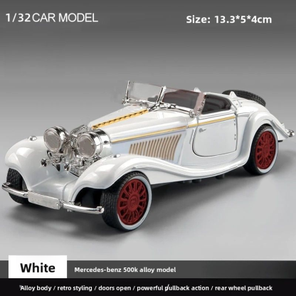 Regular Style Simulated Mercedes-Benz 500K Alloy Car Model, Children's Toy Car, Boys' Vintage Car, Small Car Model for Collection