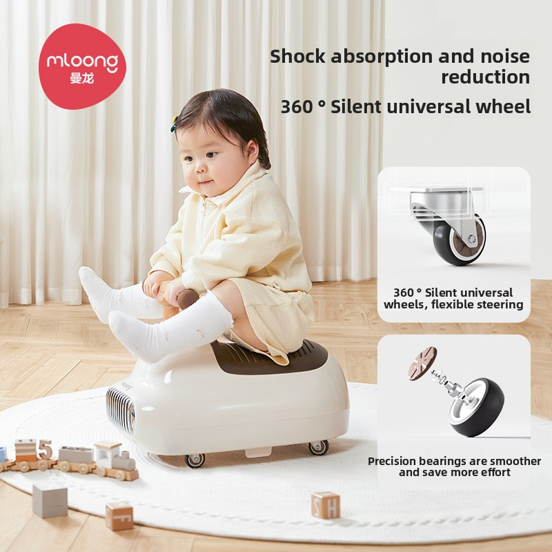 Manlong Peanut Cart New Anti-Rollover Baby Scooter, Baby Dundeniu Niu Vehicle, 1-3 Years Old Children's Twist Car