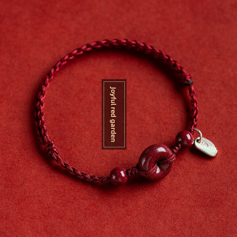 [Buy one, get three]Peace Buckle Red String Bracelet Anklet 