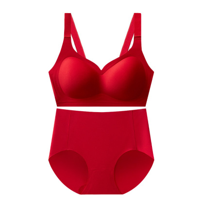 Bright Red Women's Seamless Underwear Set for Birth Year