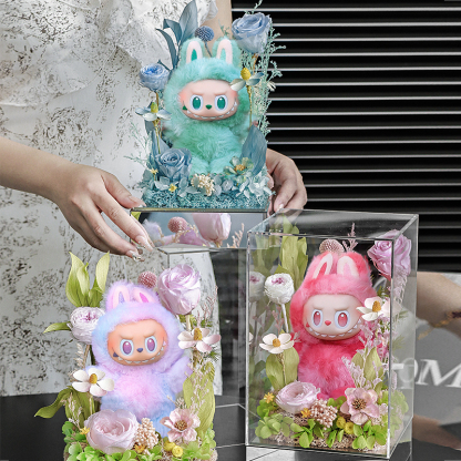 Pop Mart Authentic Labubu 3.0 "Front High Energy" Doll Everlasting Flower Gift Box, a Birthday Gift for Girlfriend or Girls