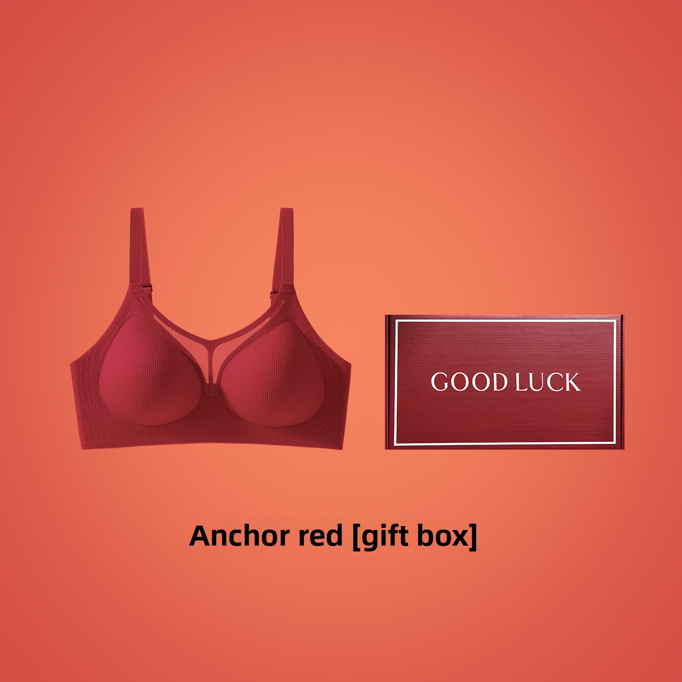 Red Underwear Wedding Bride Bra Set Gift Box Women's Zodiac Year Seamless Antibacterial Panties Small Chest Push-Up Beautiful Back