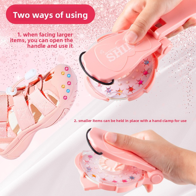 Girl's Bling Nail Drill & Dress-Up Jewelry Toy Set