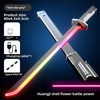 Douyin Internet celebrity drifter glowing spark knife toy laser sword, children's boys' flashing sword, samurai sword