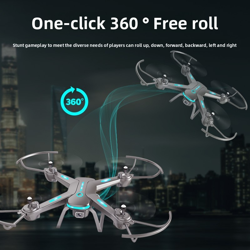 HD dual-camera aerial drone with optical flow positioning, remote control aircraft, barometric altitude hold, and quadcopter