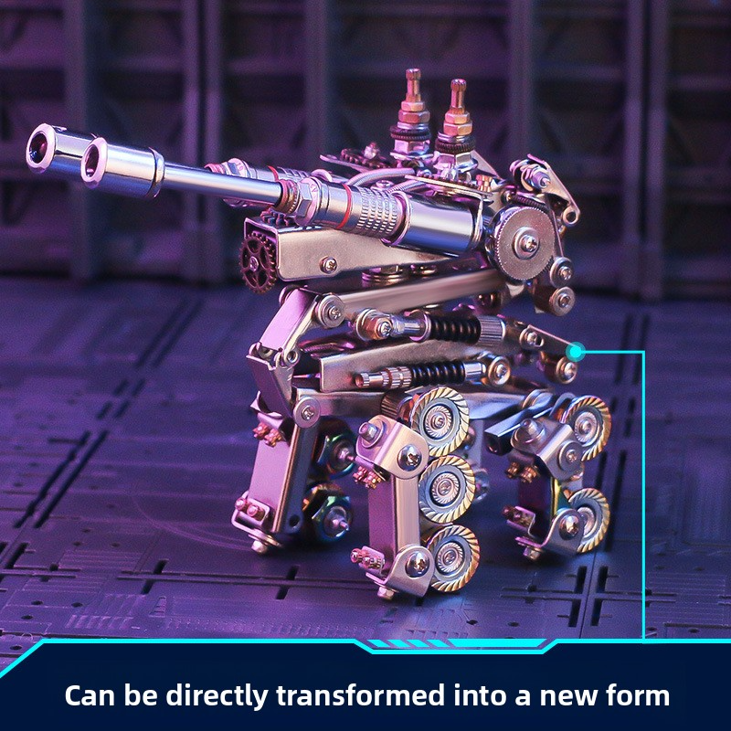 Mechanical Party DIY Tank Deformable Metal Trendy Play Assembled Domestic Innovation Mecha Model Decoration Precision Toy Building Blocks