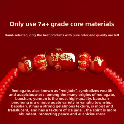 [Buy one, get three]Red String Bracelet Handmade Agate Red String Bracelet for Women Couples Wholesale New Model