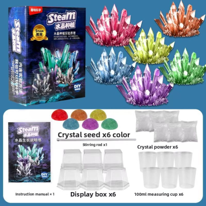 Crystal Growing DIY Science Experiment Kit: Fun Parent-Child Interaction, Chemistry Experiment, Crystallization Principle
