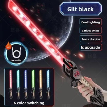 Leiteng Double-Edged Sword Star Wars Lightsaber, Two-in-One Cool Retractable Illuminated Sword, Boys' Toy Light Saber