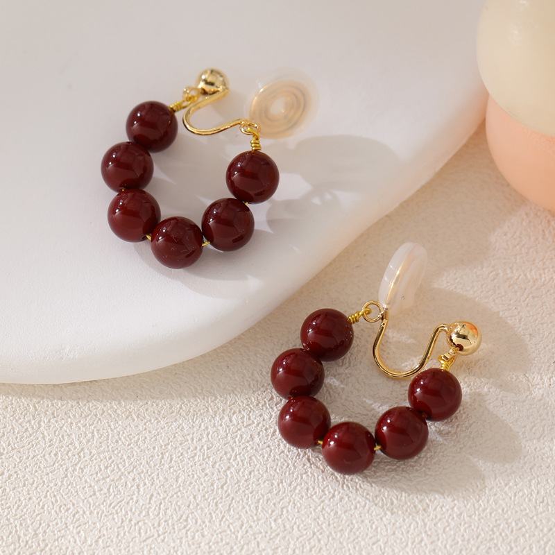 New Year Earrings Pearl Tassel