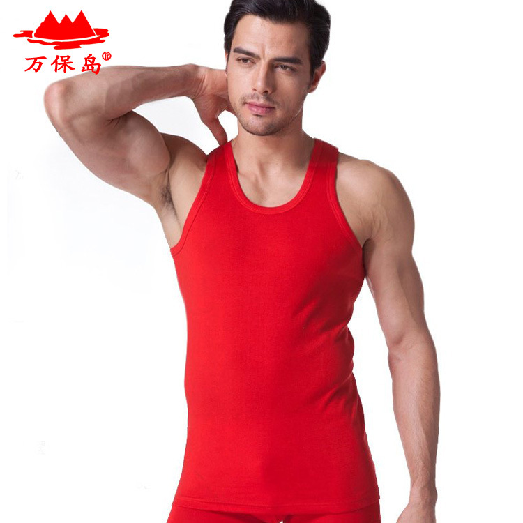 Zodiac Year Red Vest Plus Size Men's Pure Cotton Vest Sports Casual Vest Factory Direct Sale