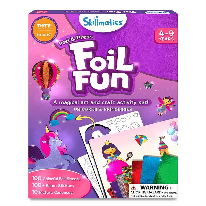 Skillmatics Foil Fun - Art & Craft Activity, Mess Free Art, DIY Creative Kit for Kids Ages 4 and up