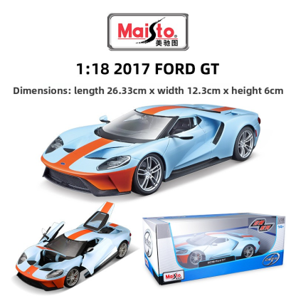 Maisto 1:18 Original Ford GT Car Model Alloy Toy Decoration Gift Vehicle Model Realistic Car Model