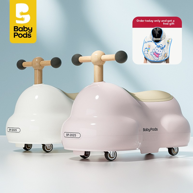 babypods Peanut Car: 1-year-old children's twist car, toy for baby boys and girls, baby scooter, great birthday gift