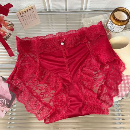 Sexy Red Zodiac Year Lace Panties for Women