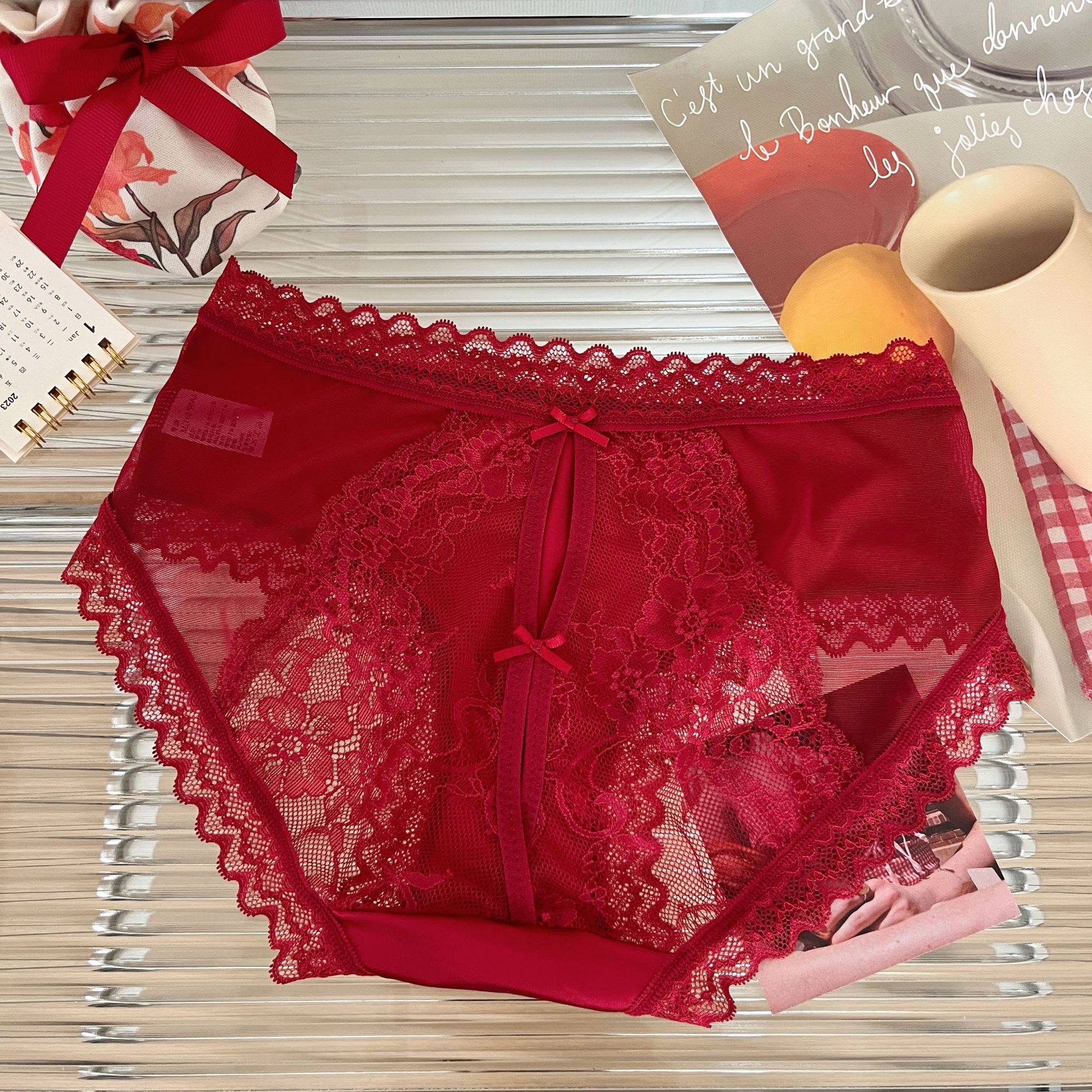 Women's Red Lace Panties Sexy