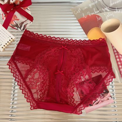 Women's Red Lace Panties Sexy
