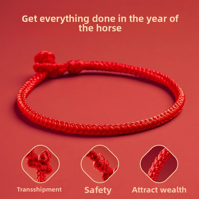 [Buy one, get three]Hand-woven red string bracelet, non-fading