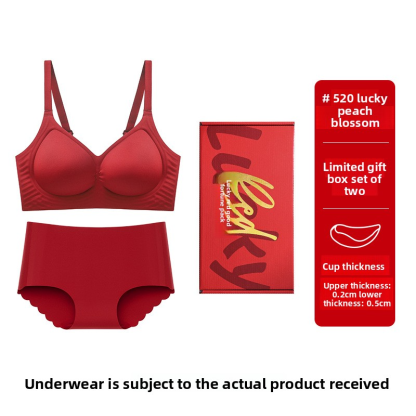 Red Underwear for Women in the Year of the Horse, Small Chest Push-Up, Enhancing Appearance