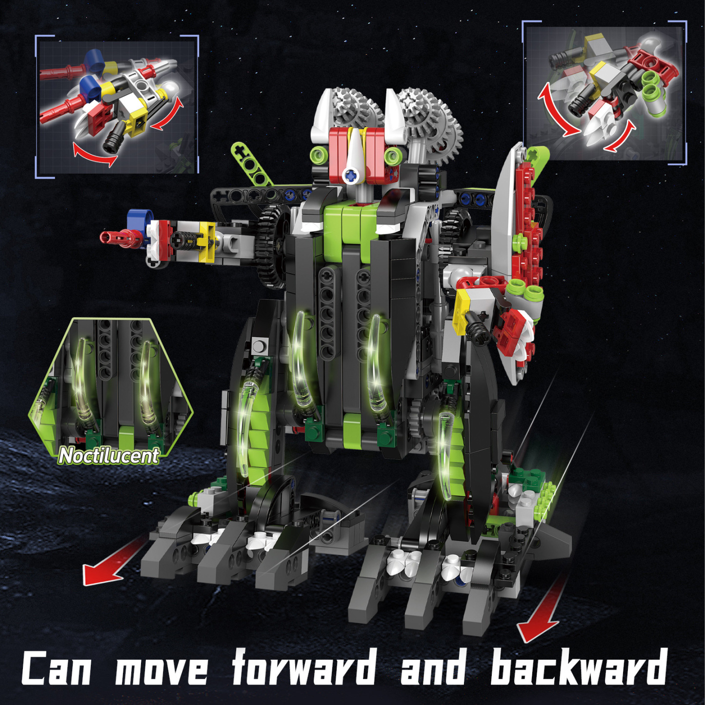 Lego-compatible programmable remote-controlled electric dinosaur building block walking tyrannosaurus rex children's intellectual assembly toy