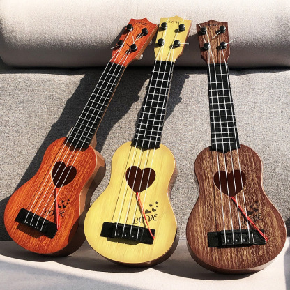 Small-sized mini children's musical instrument toy guitar, music simulation playable ukulele