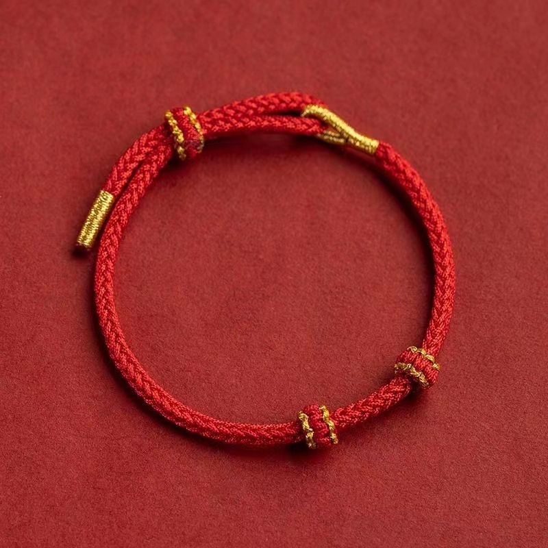 [Buy one, get three]Semi-finished Wearable Bead Gold Accessories DIY Couple Bracelet 