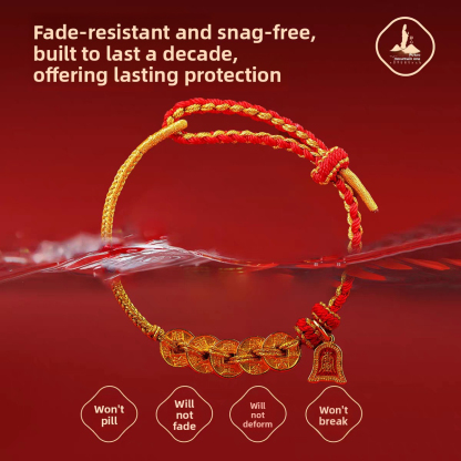 [Buy one, get three]Putuo Mountain Five Emperors Coins Red String Bracelet Hand-Woven Rope