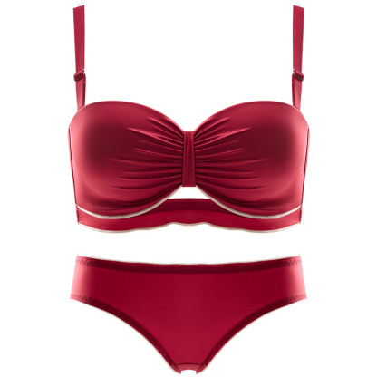 Red Underwear Set for Women in Their Zodiac Year, Small Chest Push-Up