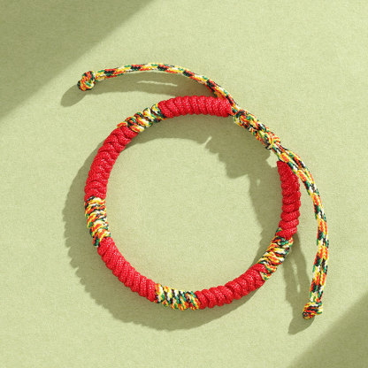 [Buy one, get three]Red string bracelet with ethnic style, Tibetan Vajra knot