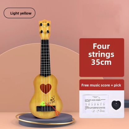 Small-sized mini children's musical instrument toy guitar, music simulation playable ukulele