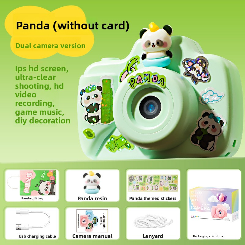 Panda camera for taking photos, suitable as a birthday gift for boys aged 6-13 and above, for children