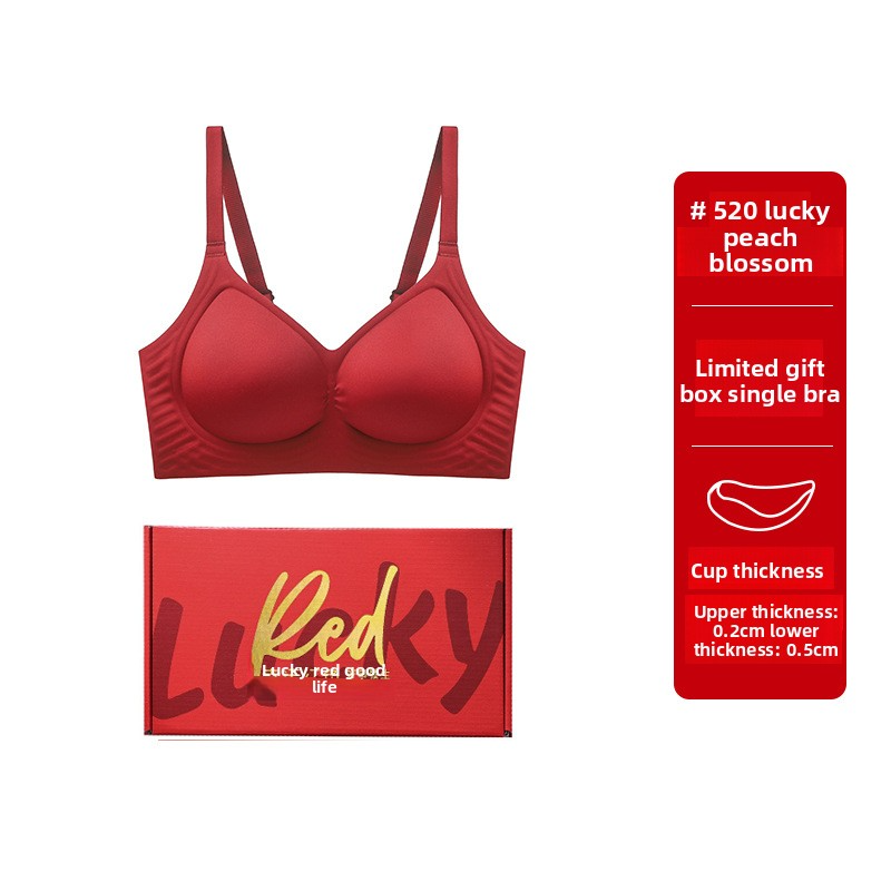 Red Underwear for Women in the Year of the Horse, Small Chest Push-Up, Enhancing Appearance