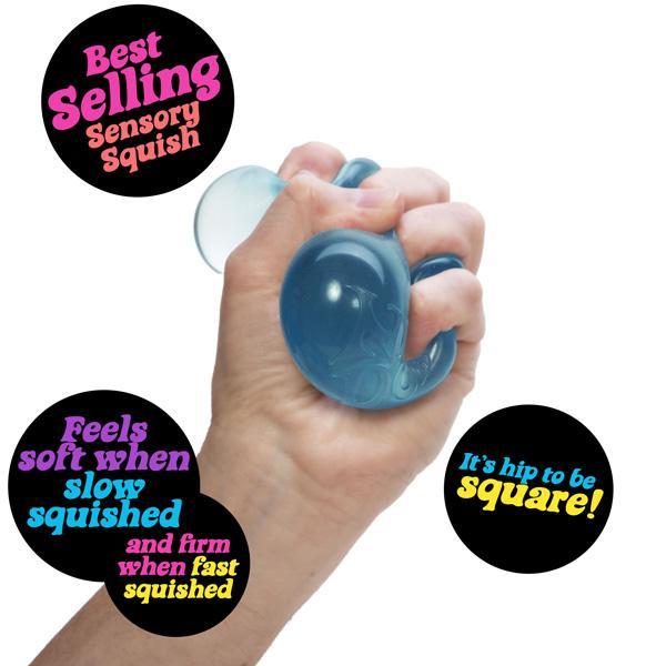 Schylling NeeDoh Nice Cube - Best-Selling Sensory Fidget Toy with a Super Solid Squish - Premium Stretchable Stress Relief Toy - One Random Color