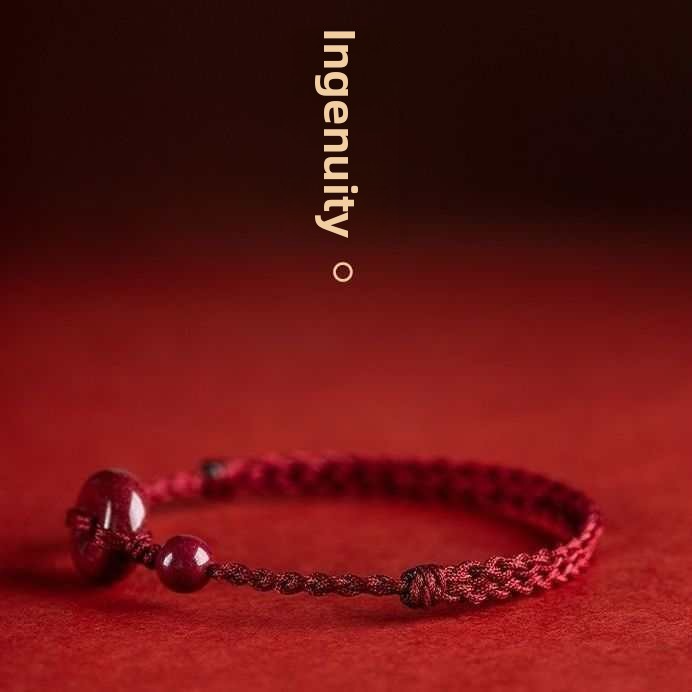 [Buy one, get three]Peace Buckle Red String Bracelet Anklet 