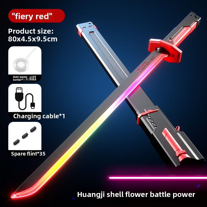 Douyin Internet celebrity drifter glowing spark knife toy laser sword, children's boys' flashing sword, samurai sword