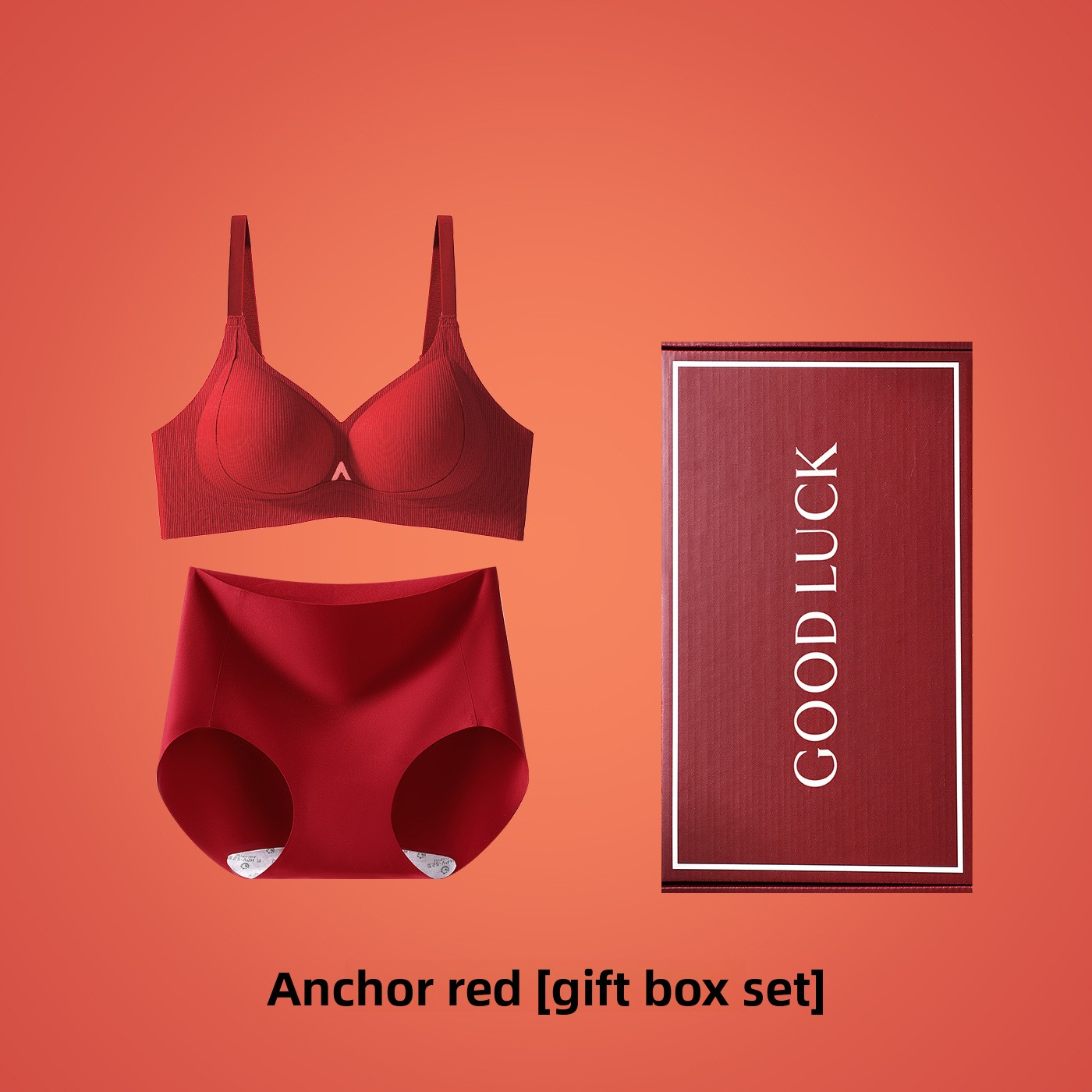 Red Underwear Wedding Bride Bra Set Gift Box Women's Zodiac Year Seamless Antibacterial Panties Small Chest Push-Up Beautiful Back