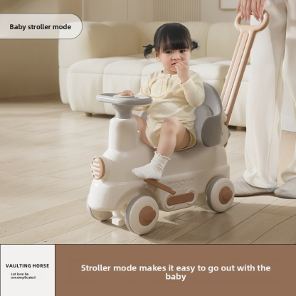 Indoor multi-functional anti-rollover toy for children, babies aged 1, infant first birthday gift, 3-in-1 rocking horse