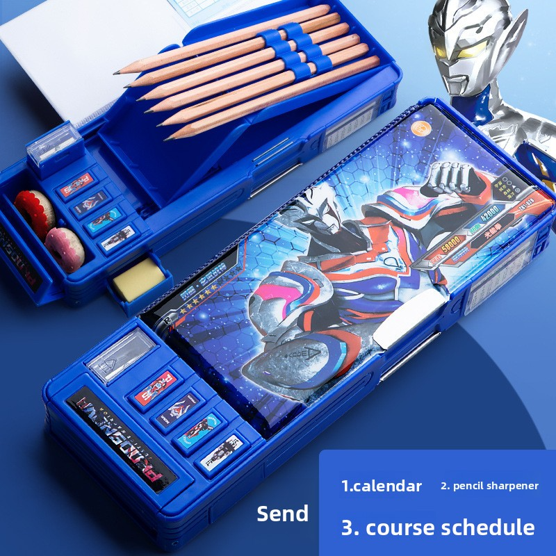 Boys' Primary School High-Tech Transformer Password Pencil Case